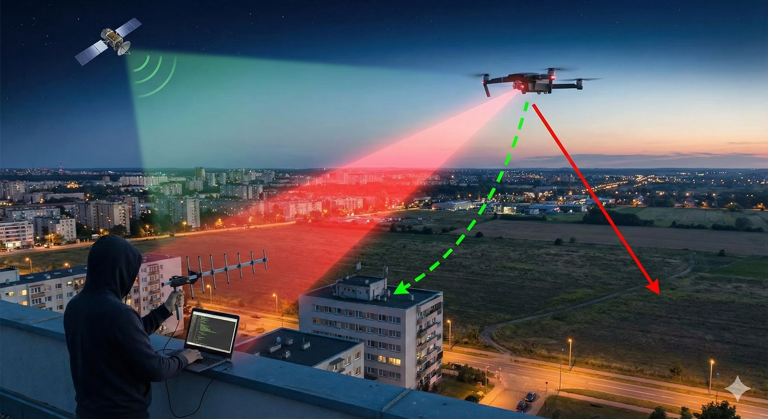 GPS spoofing and signal jamming risks for drones