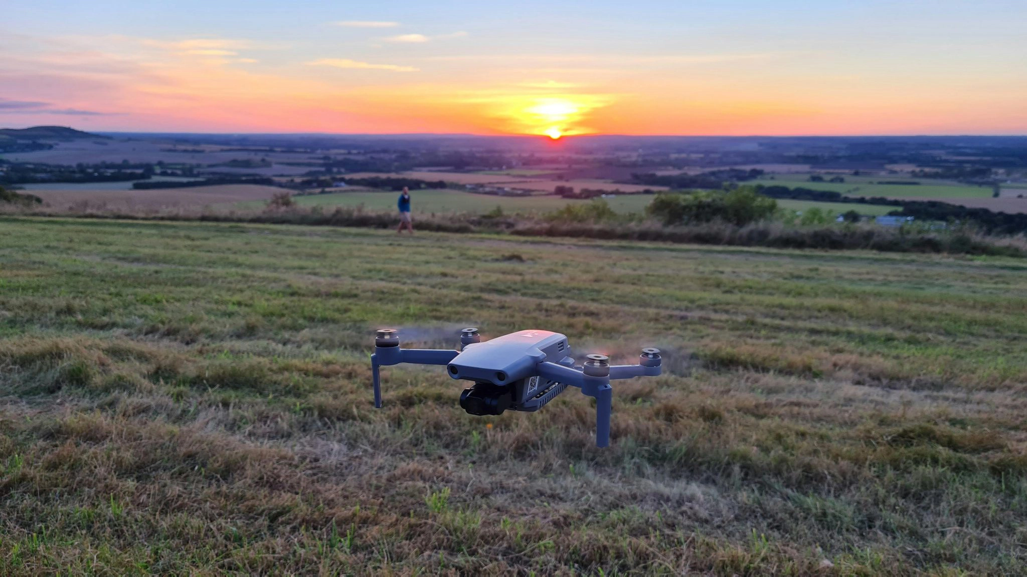 Regular drone monitoring flight over a property